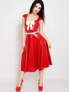 Latex Bow-delicious Party Dress