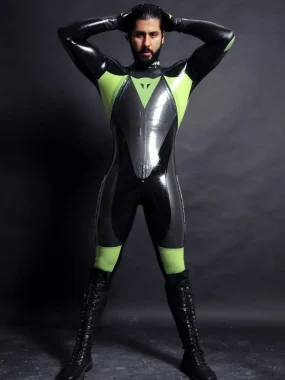 Latex Mens Brand Name T-Age MotoGP Biker Catsuit Version 17