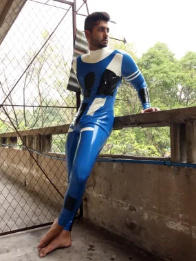 Latex Mens Pallas Back Zipper Catsuit