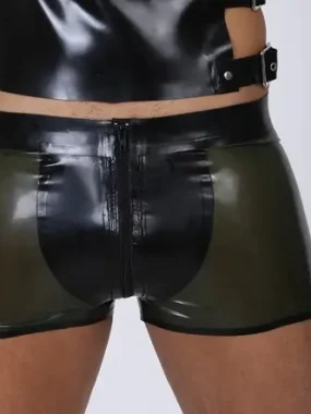 Latex Mens Pouch-Fronted Shorts