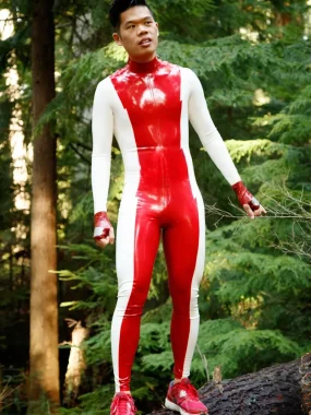 Latex Mens Stagger Lee Shoulder-Zipper Catsuit