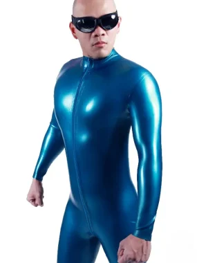 Latex Mens Standard Front Zipper Catsuit