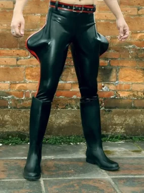 Latex Mens Striped-Leg Riding Jodhpurs