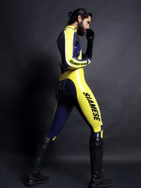 Latex Mens T-Age Moto Biker Rubber Catsuit