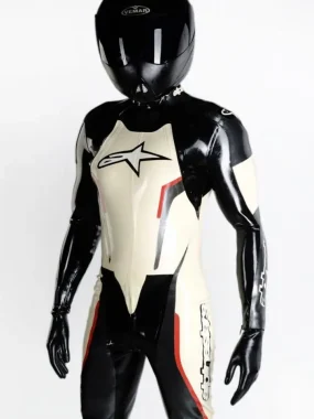 Latex Mens T-Age Style Moto Biker Catsuit Version 16