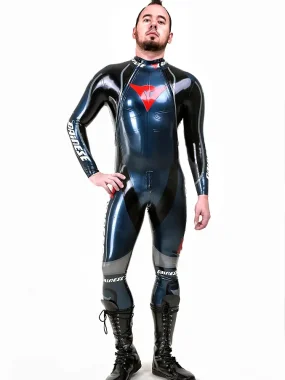 Latex Mens T-Age Style Motorcycle Biker Rubber Catsuit Version 17