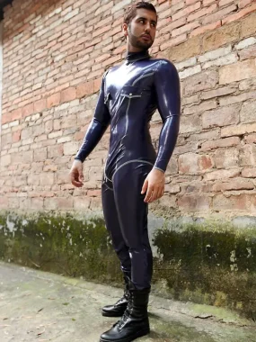 Latex Mens Trooper Back Zipper Catsuit
