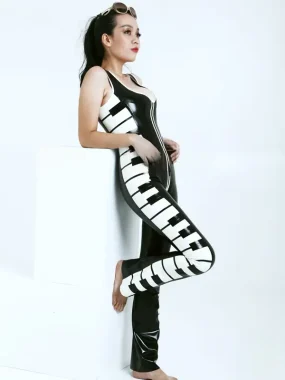 Latex Sexy Pianist Catsuit